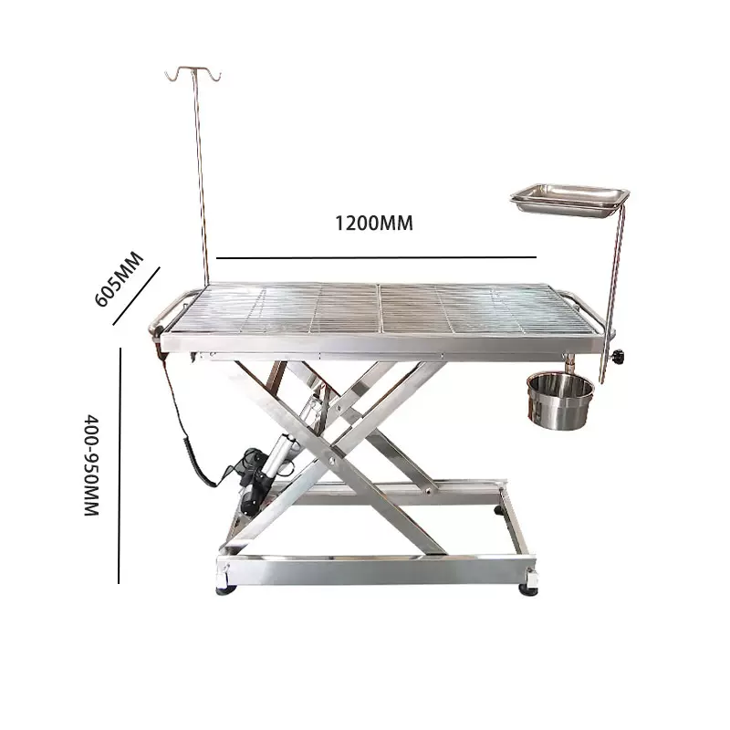 宠物手术床液压304不绣钢动物解剖手术台宠物诊所恒温电动手术台