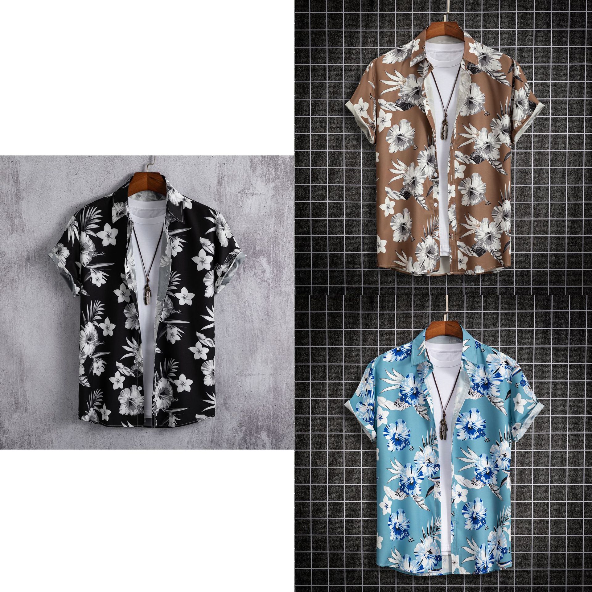 2024 New Men's Digital Printed Shirts are Simple and Fashionable_voghion.com