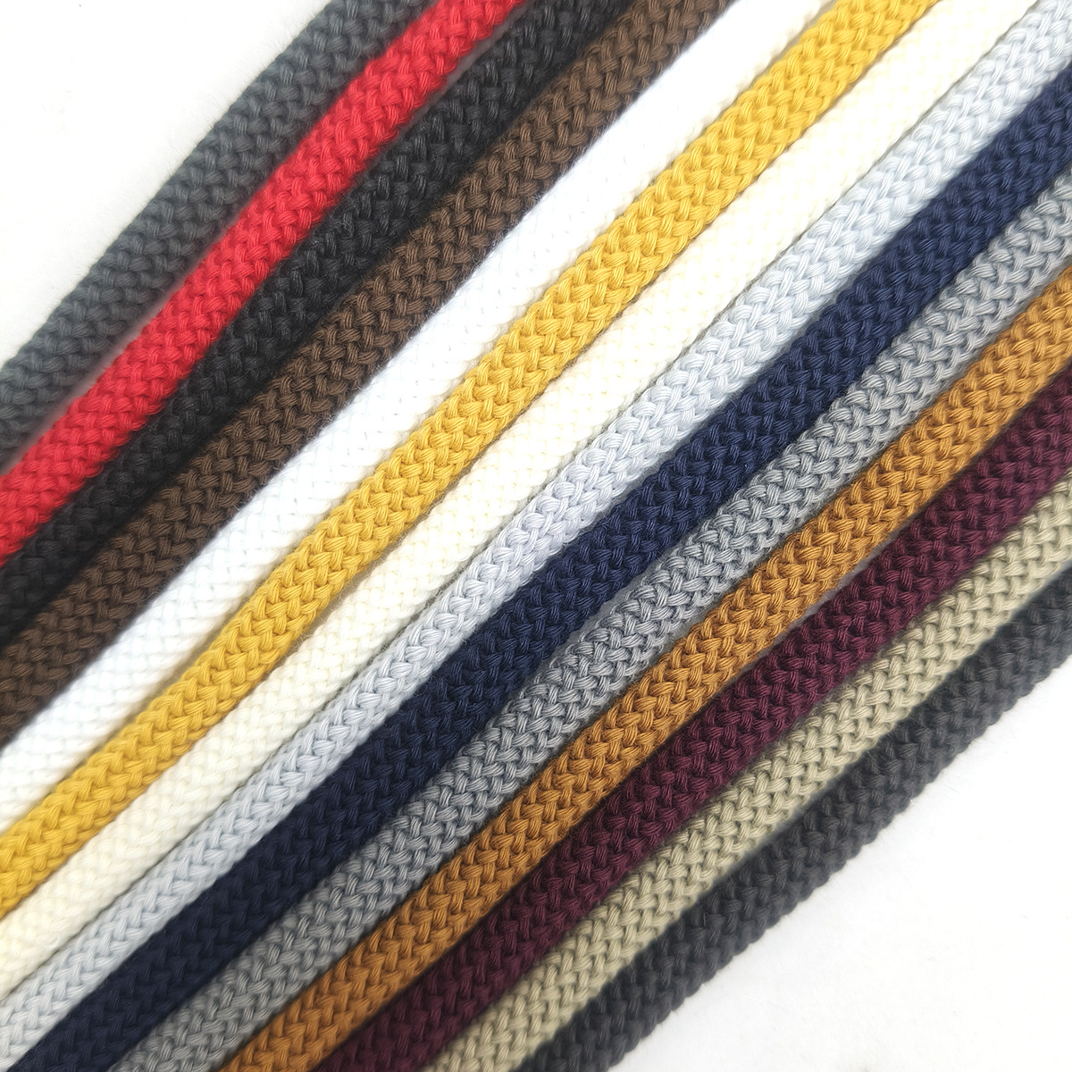 120 colores 5mm poliéster algodón plano hueco cordón de zapatos redondo adaptado a zapatos de tejido volador zapatos casuales de baloncesto cordón