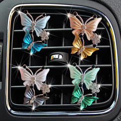 Car Accessories Car Air Freshener Decorative Clip Car Supplies Air Vent Air Freshener Clip with Colorful Butterfly Decoration