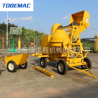 【厂家直销】18HP 印度风冷发动机混凝土搅拌机 25 米提升功能 柴