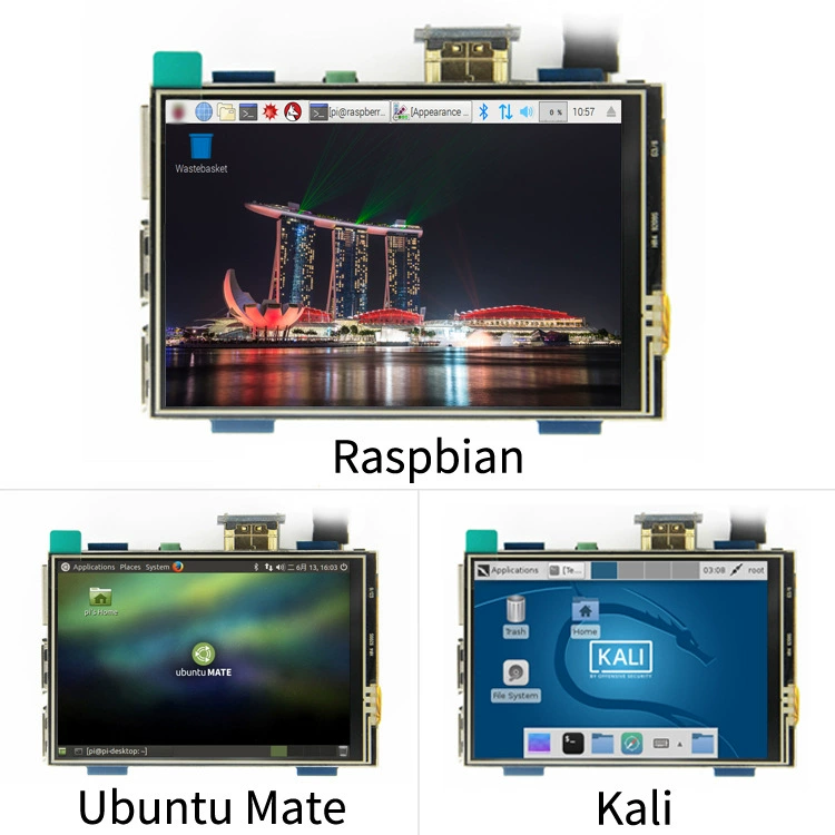 3.5 дюймовый HD HDMI экран Raspberry Pi 4 поколения 3B+ сенсорный LCD дисплей
