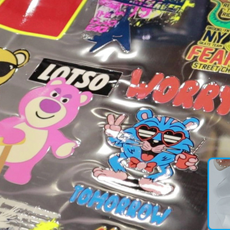 Transferencia UV pegatinas de cristal pegatinas de transferencia metálica LOGO marca registrada desgarrador de película de letras de división etiqueta de estampado pegatinas de estampado marca de cristal