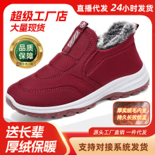 棉鞋女2025冬季新款女鞋靴子跨境保暖舒适妈妈鞋加绒加厚雪地靴