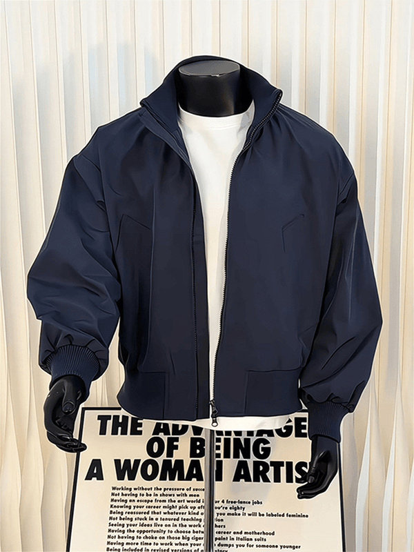 American-Style Pilot Jacket for Men, Stylish Stand-Up Collar, Short Loose Fit, Spring and Autumn Baseball Jacket, Cleanfit Outerwear for Couples American-Style Pilot Jacket for Men, Stylish Stand-Up Collar, Short Loose Fit, Spring and Autumn Baseball Jacket, Cleanfit Outerwear for Couples