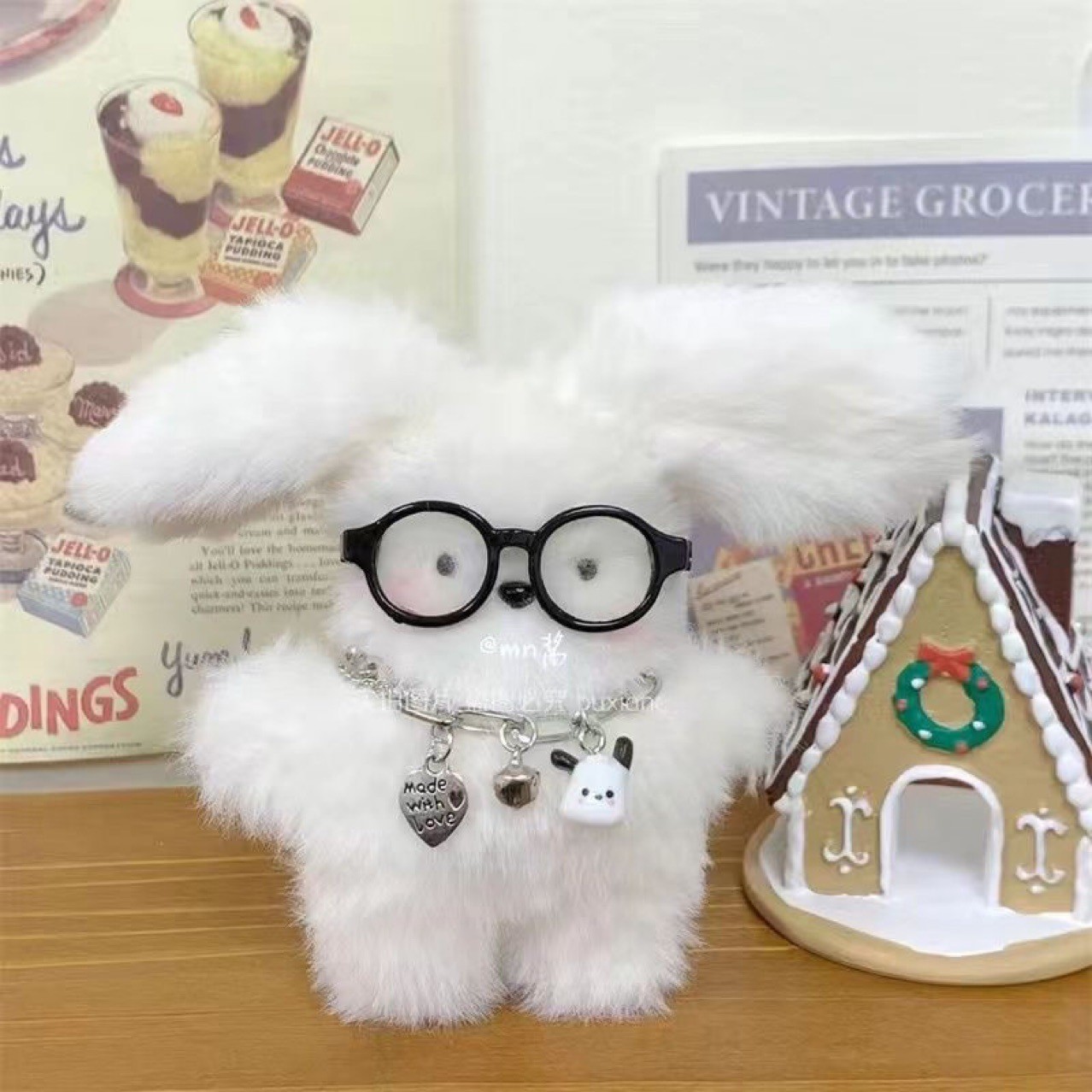 フライングかわいいぬいぐるみ犬英国 NR キーホルダーウサギのミルクバッグペンダントカップルアクセサリーガールハートペンダント