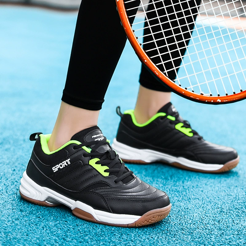 Elastic wear-resistant sports shoes for badminton, non-slip breathable tennis shoes for training, for import, plus size, wholesale