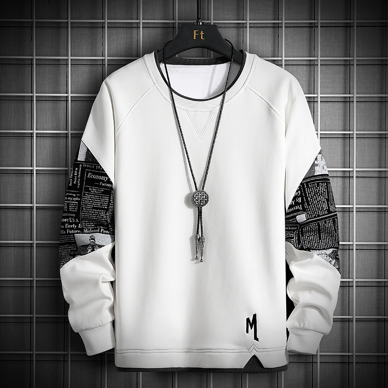 Hombre suéter 2021 nueva moda simple marca de moda blusa suelta chaqueta de manga larga camiseta de color de gran tamaño tendencia