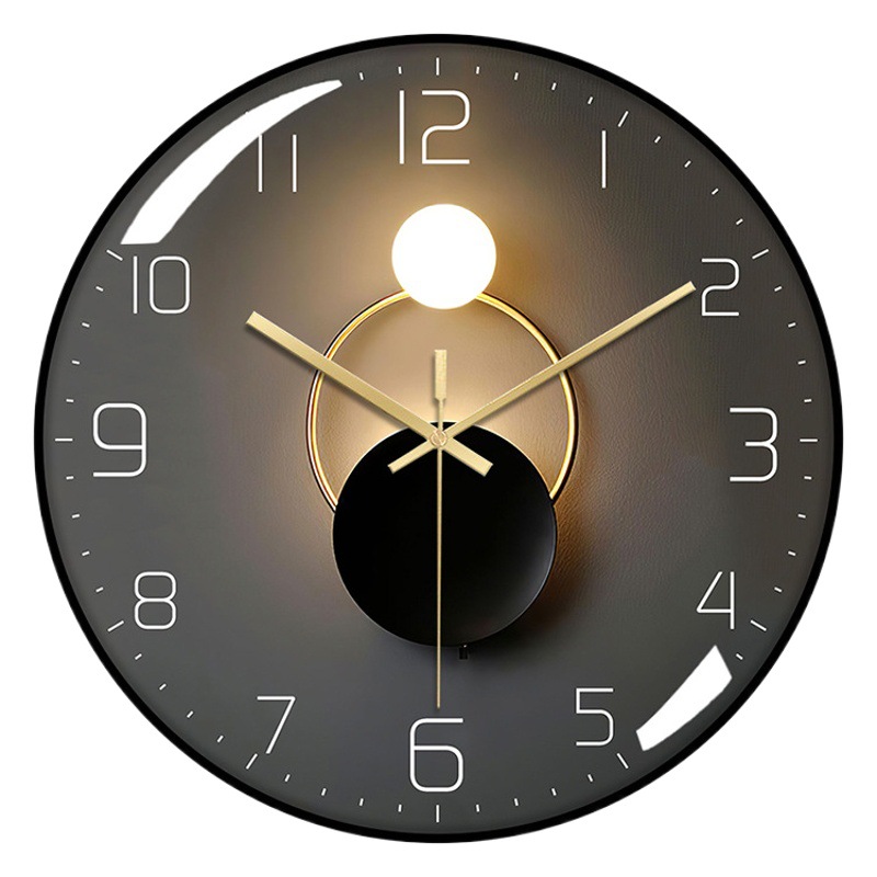 Reloj de pared mudo de moda de 12 pulgadas al por mayor Amazon sala de estar simple reloj de cuarzo Reloj nórdico Reloj de pared