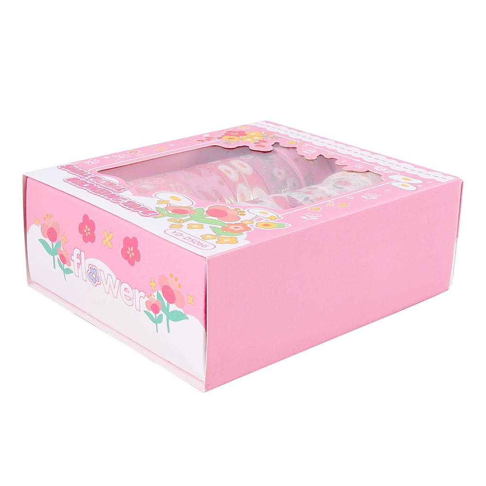 96g Weight Washi Tape Stationery Type 1 Set Quantity Learning Occasion Washi Material Ditsy Floral, Flower Pattern Cute, Pastoral Style Pink Color 1 Set Ditsy Floral Flower Learning Washi Cute Pastoral Washi Tape 8