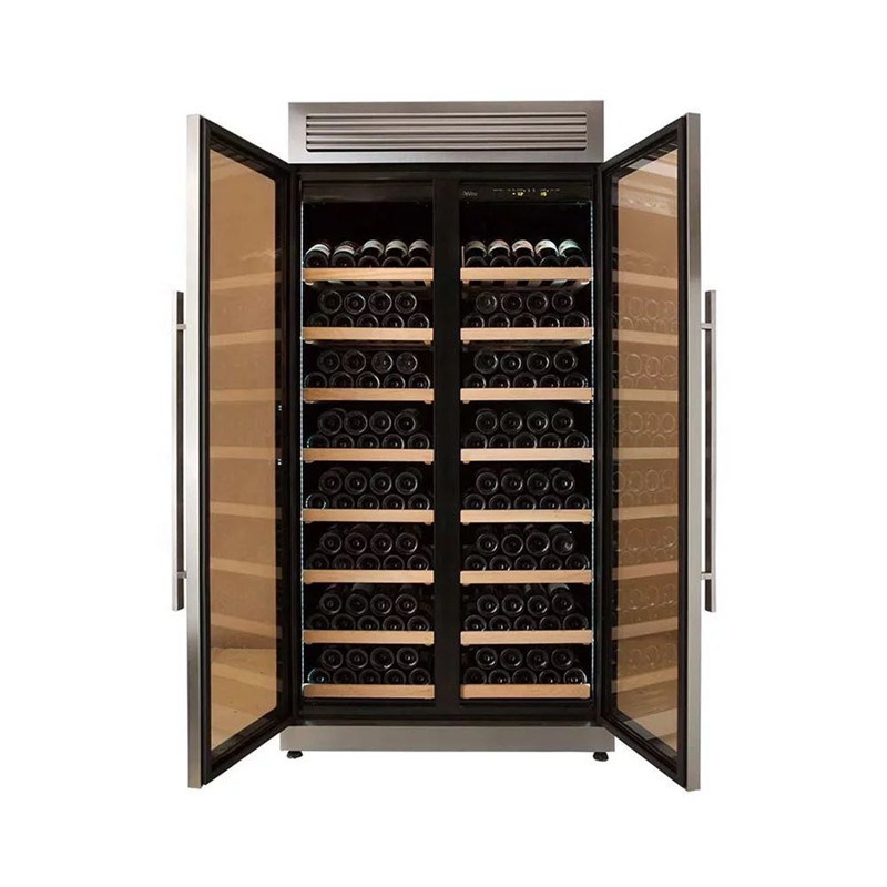 Gabinete de vino gabinete de vino de temperatura constante puerta doble gabinete de vino de vidrio templado gabinete de vino gabinete de exhibición de vino gabinete de vino refrigerado