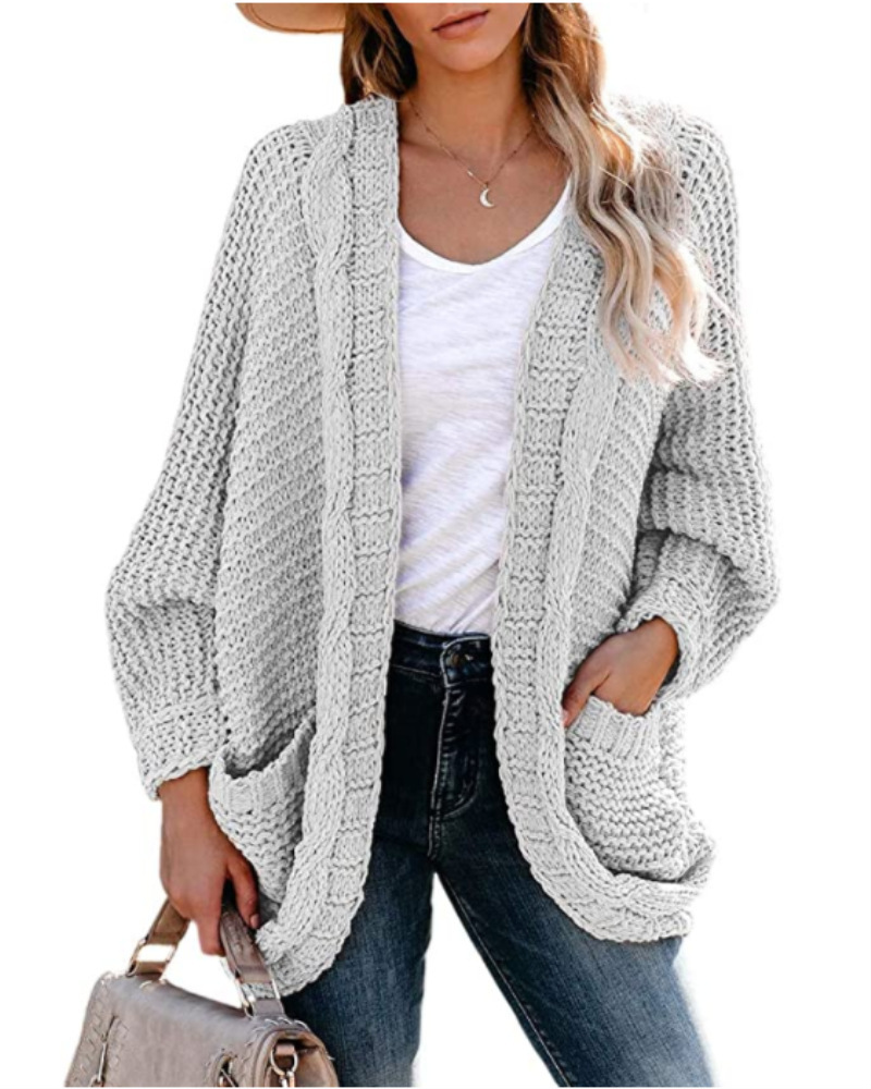 Suéter Cárdigan de Punto para Mujer, Talla Grande, Estilo OL, Otoño/Invierno 2026, Nuevo, Transfronterizo, Amazon