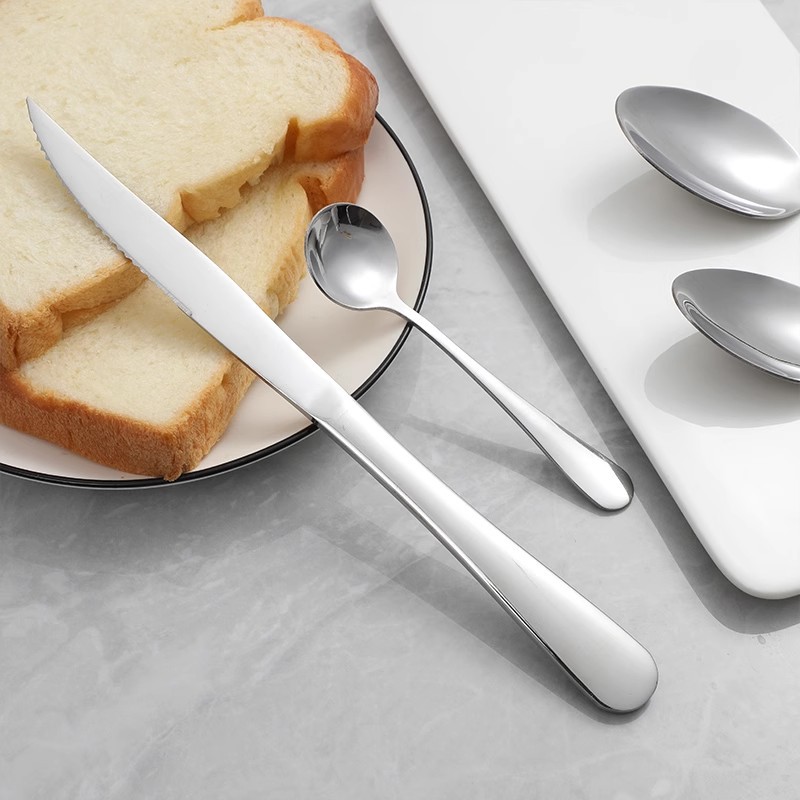 Cuchillo y Tenedor de Acero Inoxidable para Filete y Postres image 3