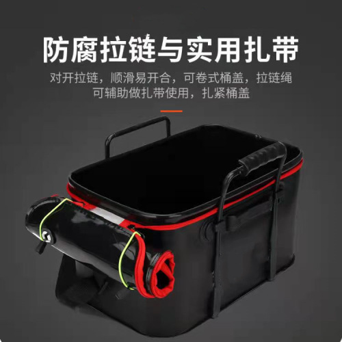 Fishing bucket eva thickened folding fish bucket multifunctional fish box integrated fishing bucket fishing gear wholesale