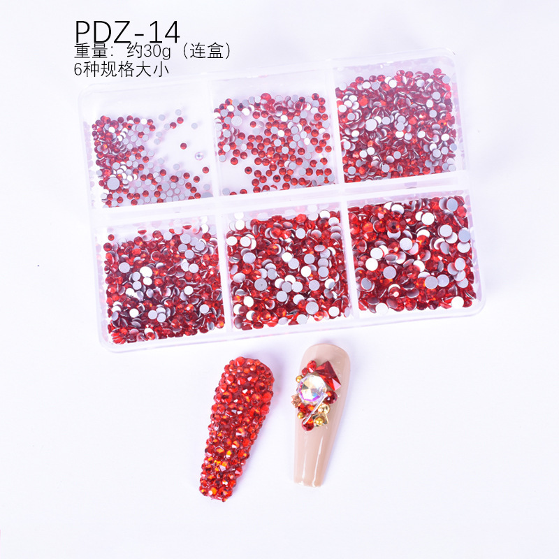 Cruz-frontera popular remache de uñas joyería no se desvanece mezclado 6-rejilla de metal largo hueco estrella Luna decoración de uñas