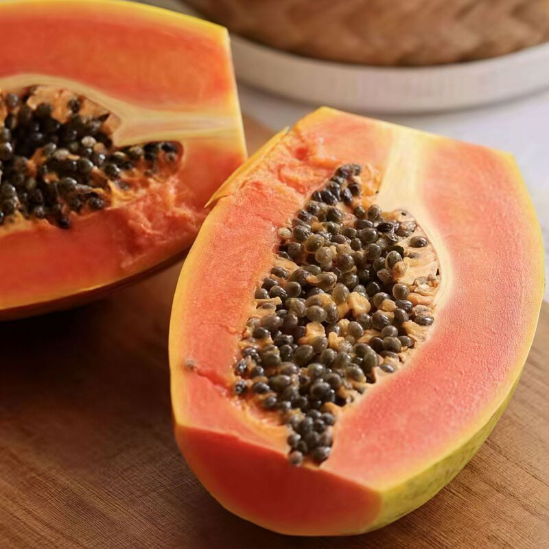 Guangxi Red Heart Milk Papaya Whole Box Fresh Fruit for Pregnant Women Seasonal Sugar Heart Green Skin Papaya Naturally Ripened Free Shipping