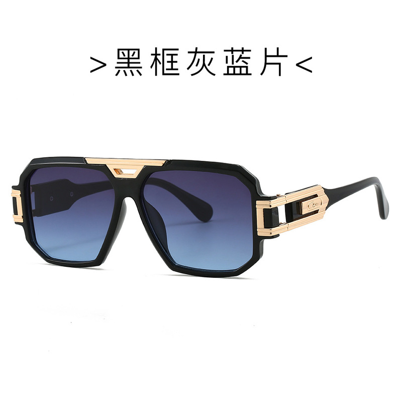 男性用の新しいスクエアフレームのファッショナブルなサングラス、女性用のハイエンドのクロスボーダー外国貿易トレンドのレトロなサングラス、ストリート写真撮影用の多用途メガネ|undefined