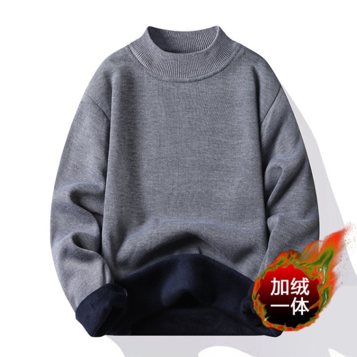 Suéter de cuello de media altura, ropa de invierno para hombres, camiseta de punto, camiseta de punto casual para hombres