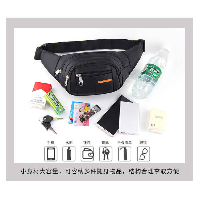 New Waist Bag Women's Large Capacity Multi-functional Anti-splashing Cash register Business Bag Outdoor Travel Fashion Mobile Phone Waist Bag for Men