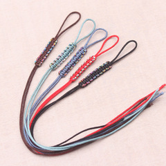 繞淺彩編織平結線圈栓綁吊墜拉環活動拉圈DIY項鍊手鍊掛繩材料繩