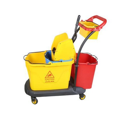 Chaobao Baiyun Push-Down Double Barrel Water Squeeze Truck Hotel Restaurant Restaurant Commercial Mopping Bucket Squeeze Bucket B-46