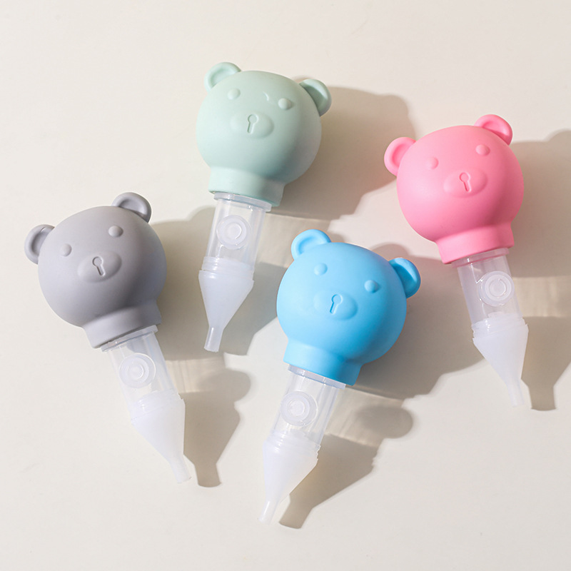 Aspirador Nasal Anti-reflujo para Bebé de Plástico para Limpieza Nasal de Recién Nacidos