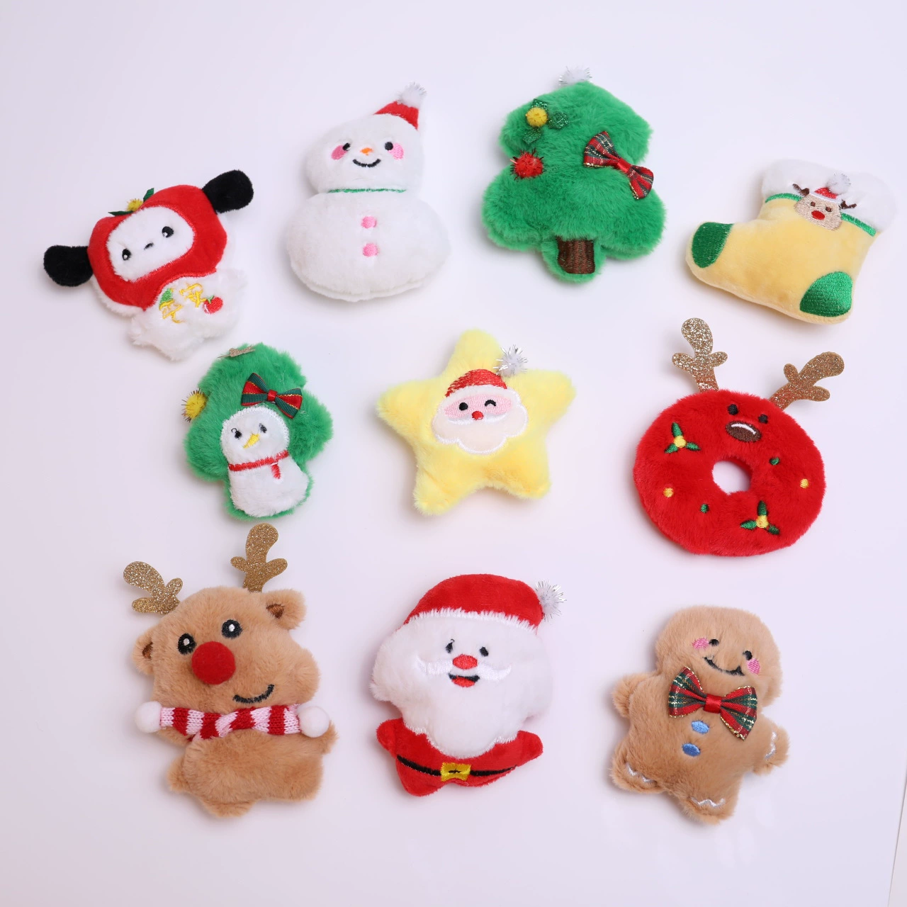 Рождественский мультфильм плюшевая брошь милые рождественские аксессуары