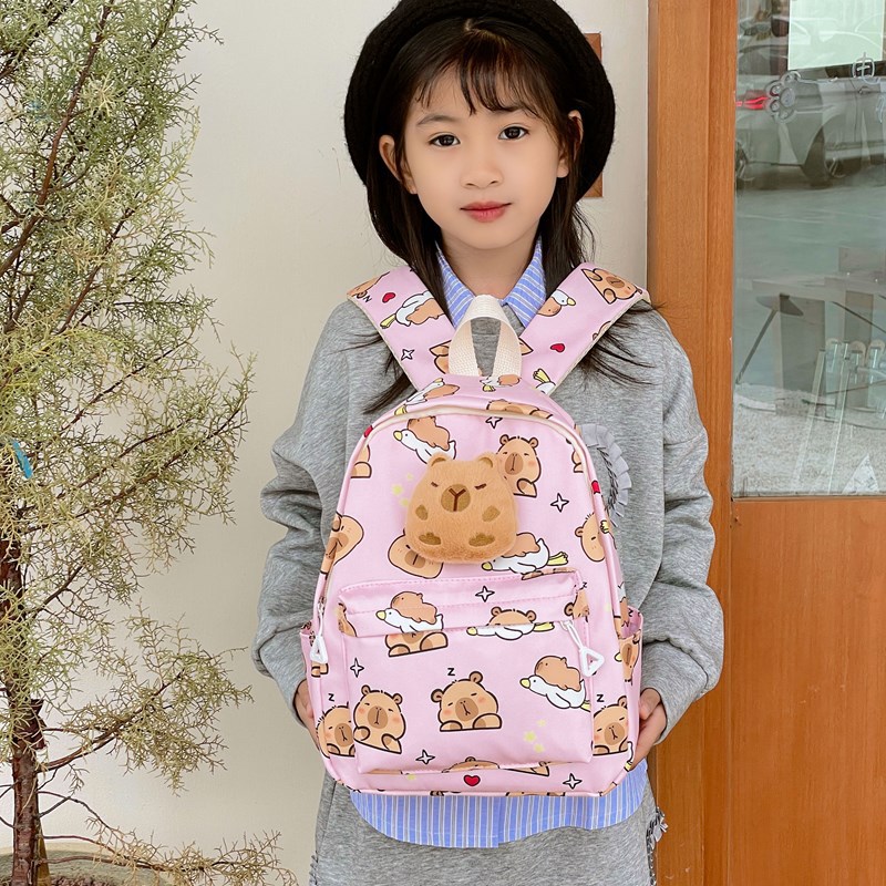Jardín de infantes mochila de dibujos animados lindas muñecas de delfín de agua mochila de bebé impresión de aire extranjero mochila de niños