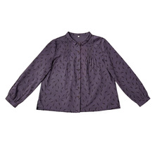 原创高端女装新款全棉磨毛印花长袖衬衫女士文艺复古宽松显瘦上衣