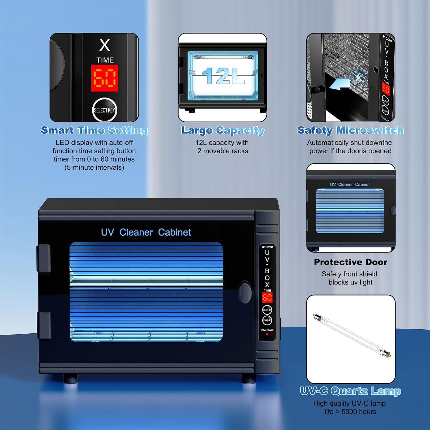 Cross-Border Amazon Salon Towel Disinfection Cabinet Household Portable Uv Mini Simple Heating Cabinet Factory Direct Sale