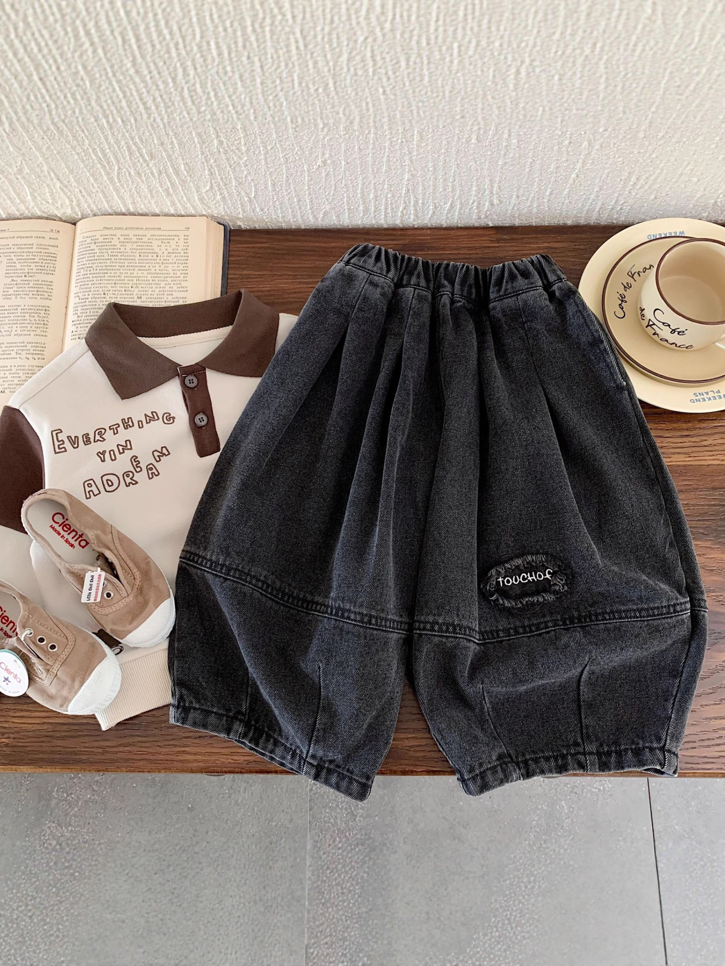 Children's autumn denim jeans for boys