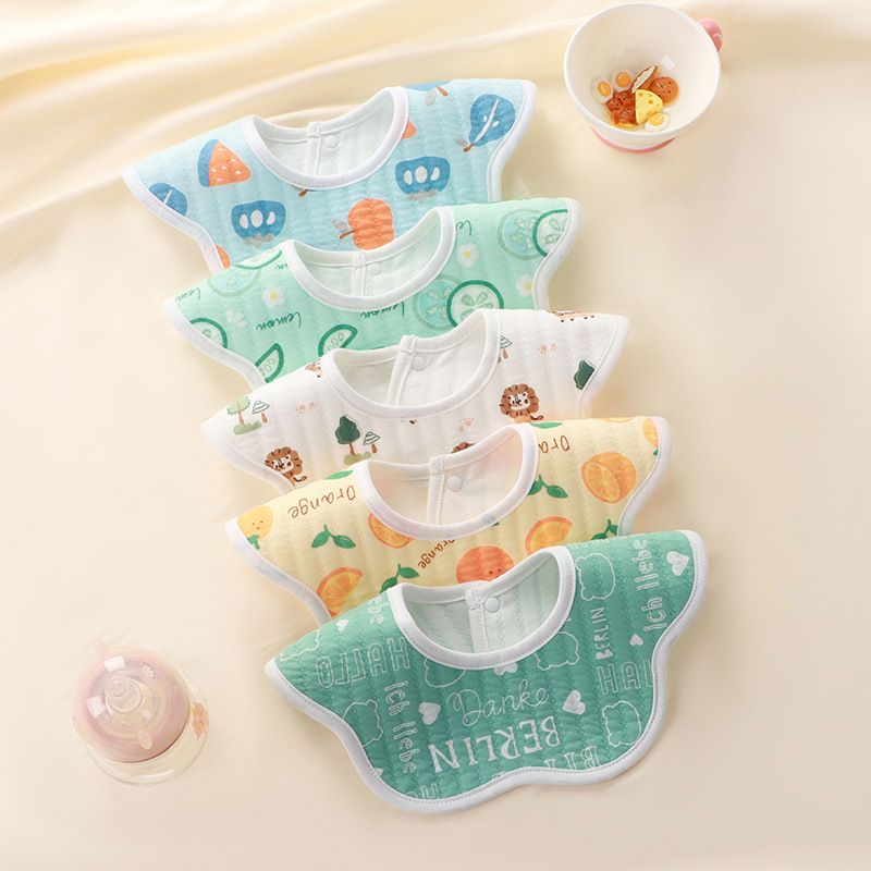 Saliva Towel Baby Type a Cotton Super Soft Waterproof Kidsren's Bib Newborn Bib Baby Eating Anti-Dirty Saliva Towel