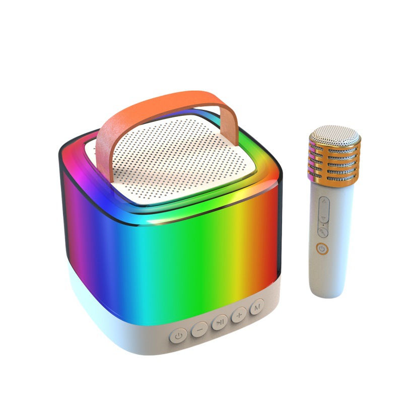 Bluetooth karaoke pequeño altavoz portátil al aire libre de Canto de audio artefacto casero karaoke versión inglesa transfronteriza