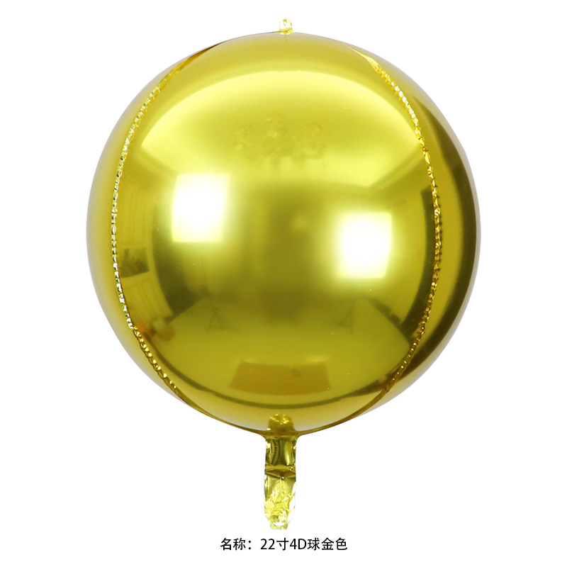18 pulgadas 22 pulgadas 32 pulgadas 50 pulgadas 4D esfera redonda gran tamaño normal globo de película de aluminio decoración de fiesta de cumpleaños