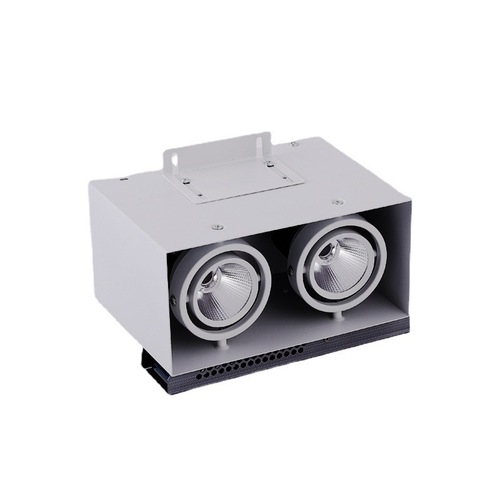 Aluminum square tube downlight housing, specialized grille for square tube pendant lights, two-headed/three-headed light shell, lens cover, lighting accessories