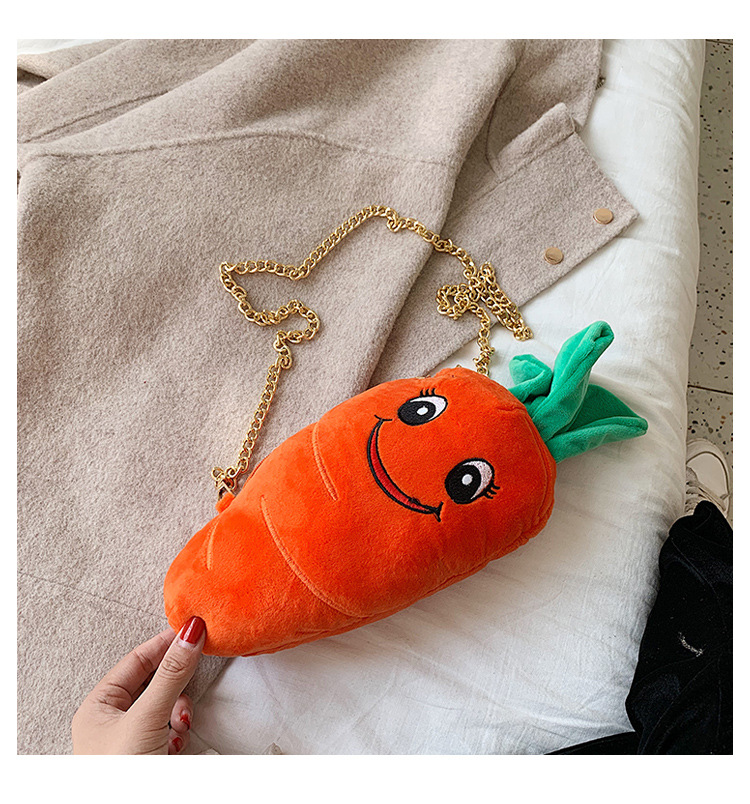 Cute Carrot Shoulder Messenger Plush Bag Wholesale Nihaojewelry display picture 69