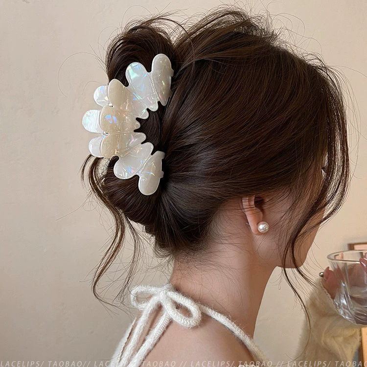 韓国花びらクリップ女性のための 2025 新しいスタイルハイエンドヘアクリップ夏ハイエンドサメクリップ頭飾り卸売|undefined