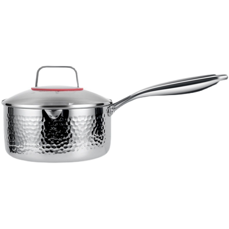 Sonqiang 316 sartén de nieve de acero inoxidable olla de sopa freír en el hogar no recubierto sartén antiadherente suplemento alimenticio olla de cocina fideos olla pequeña de leche
