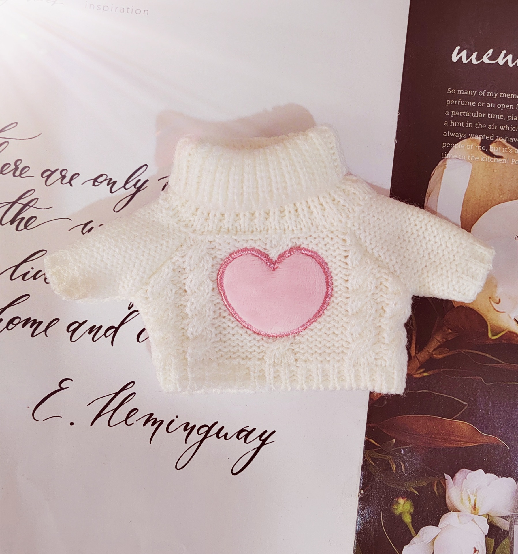 20cm ropa de bebé algodón muñeca amor suéter prendas de punto ropa hecha a mano