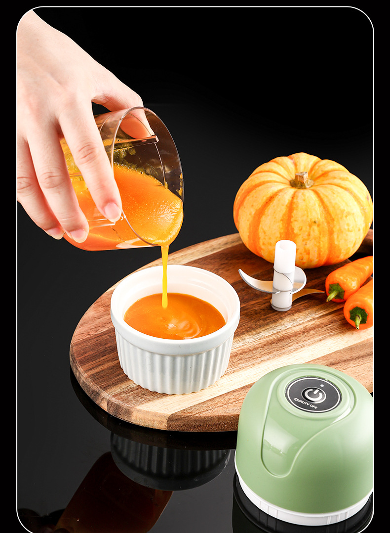 Electric Food Processor Mini Kitchen Garlic Sauce Mixer Baby Food Meat Grinder Household Multifunctional Garlic Crusher