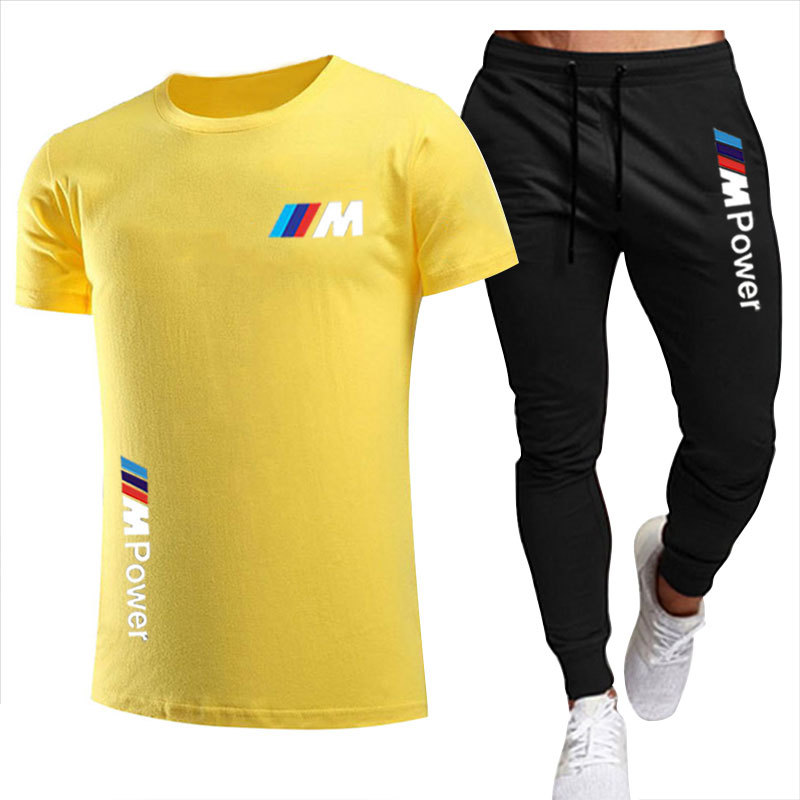 Men's sportswear suit summer short-sleev...