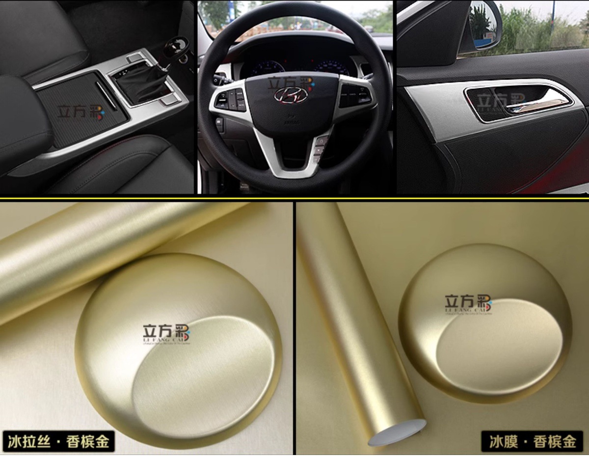 Car Color Changing Film Brushed Ice Film Interior Body Sticker Self-Adhesive Matte Protective Car Clothing Motorcycle Car Film