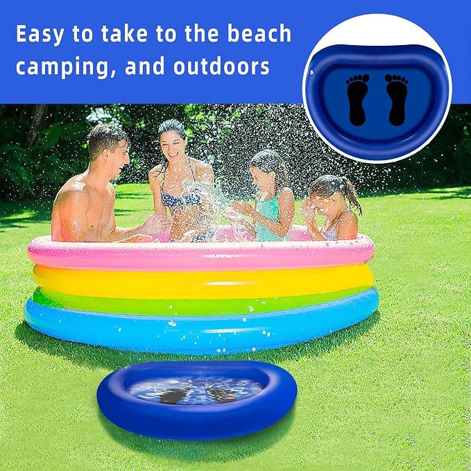 New spa foot bath, PVC inflatable foot basin, foot cleaning pool, with a cleaning mat for removing sand and grass particles from the soles of your feet