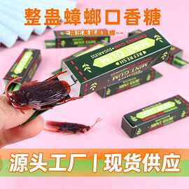 跨境仿真蟑螂口香糖创意整人恶搞玩具愚人节新恶作剧整蛊口香糖
