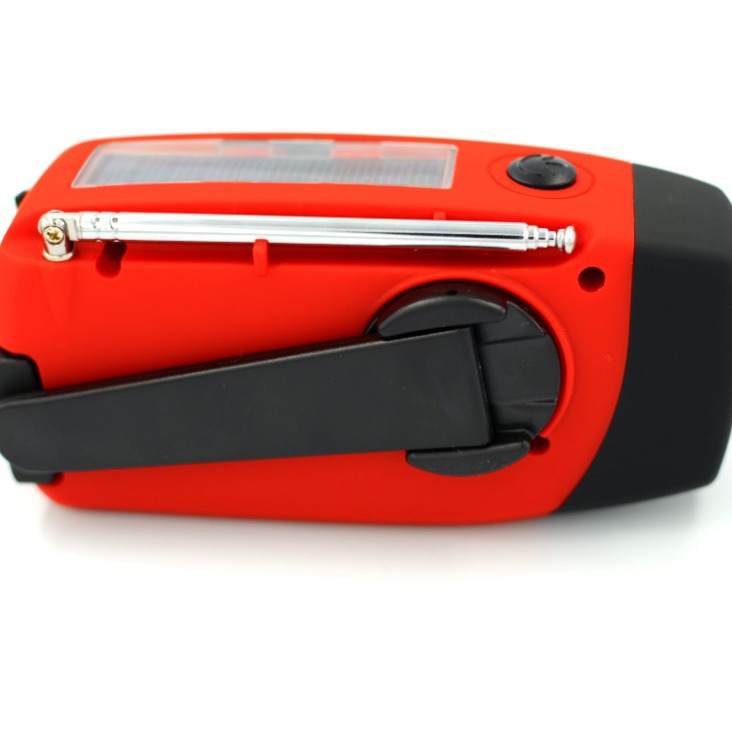Cross-Border Multifunctional Emergency Radio Flashlight Hand-Cranked Solar USB Charging Amfmwb Outdoor Disaster Prevention Lighting