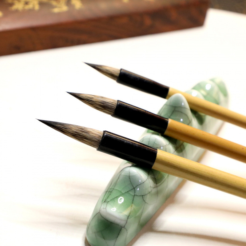 笔墨炫方出品【南鸢】鼠须毫毛笔紫毫大中小竹子笔杆成人书法小楷