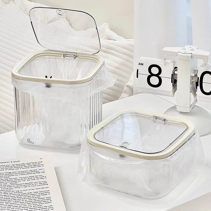 弹盖发饰发夹收纳盒橡皮筋项链头饰发卡圈发圈头花收纳桌面透明盒