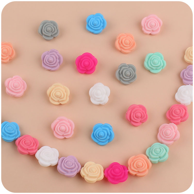 Bebé suministros de dibujos animados de doble cara Rosa mordedor creativo DIY silicona mordedura molar pezón cadena pequeños accesorios