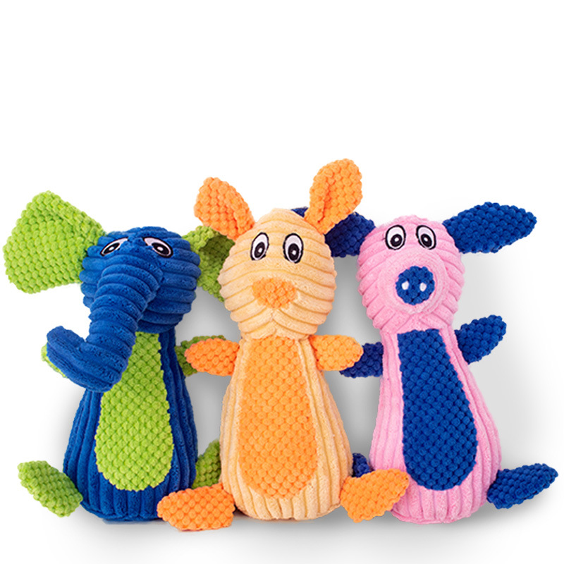 Suministro directo de fábrica nuevos juguetes de peluche para mascotas resistentes a la rotura resistente a la mordedura de sonido serie de animales de peluche juguetes para perros al por mayor