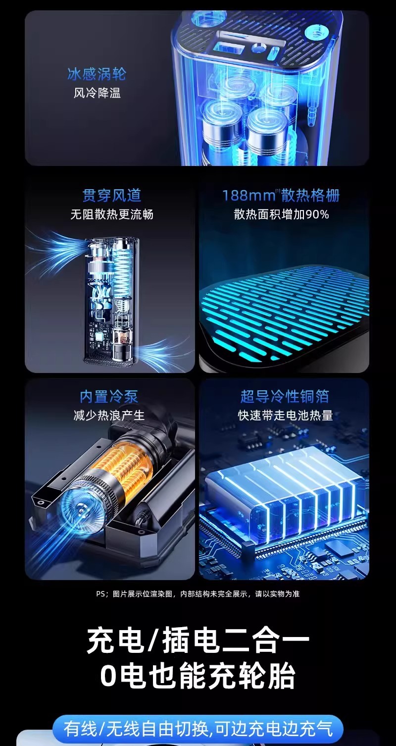 Car Air Pump, Portable Electric Air Pump for Cars, Car Tire Pump with Tire Pressure Measurement, Bicycle Air Pump
